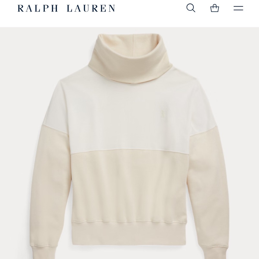 Polo by Ralph Lauren Ivory funnel neck pullover